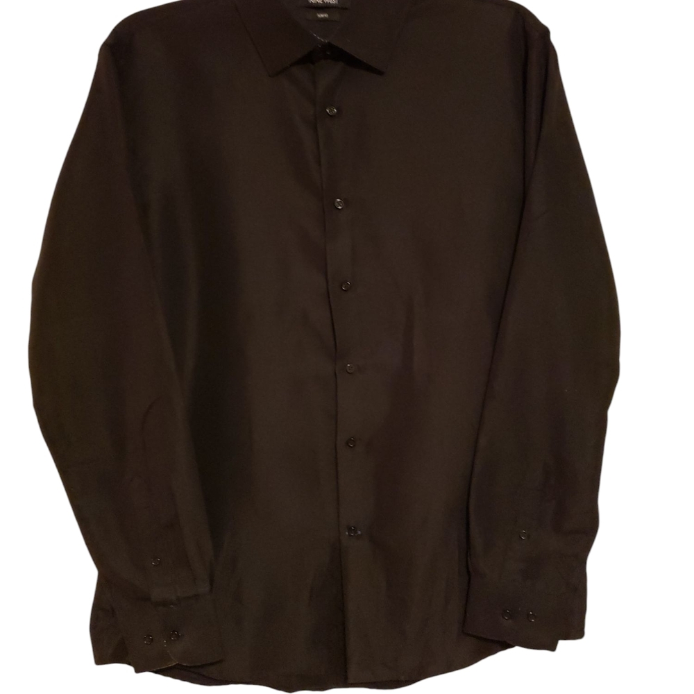 Nine West Black Dress Shirt Long Sleeve